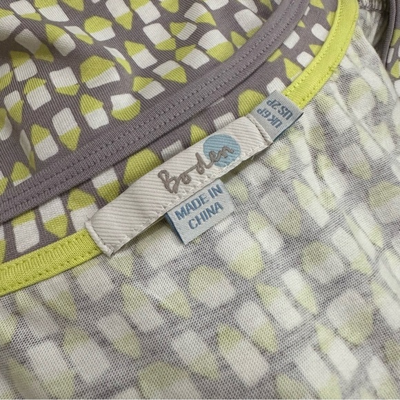 Boden Jersey Dress in Grey/Green pattern LIKE NEW - Picture 7 of 12